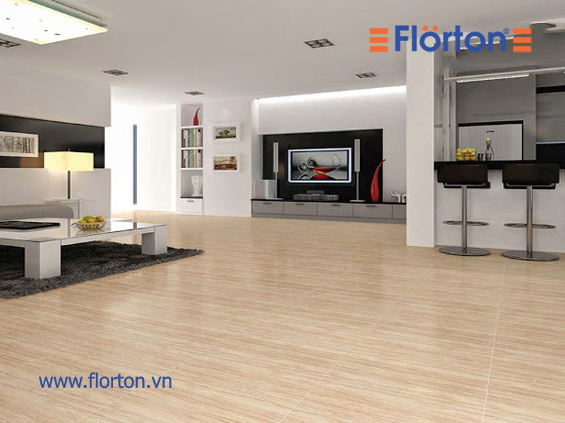 Hình ảnh sàn gỗ Florton lắp đặt phòng khách