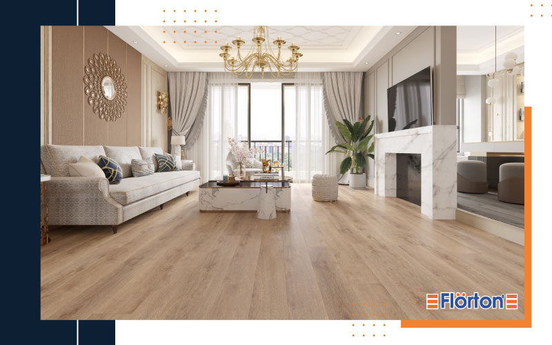 Sàn gỗ Florton màu sắc sang trọng cho phòng khách